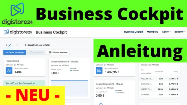 Digistore24 Business Cockpit Anleitung