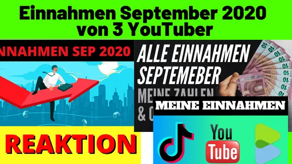 Einnahmen September 2020 – Einnahmen Youtube, Digistore24, TikTok, Dividenden