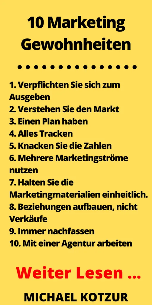 Marketing Gewohnheiten